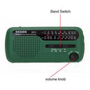 Emergency Outdoor Radio Rechargeable Solar Hand Crank Radio Built-in Speaker