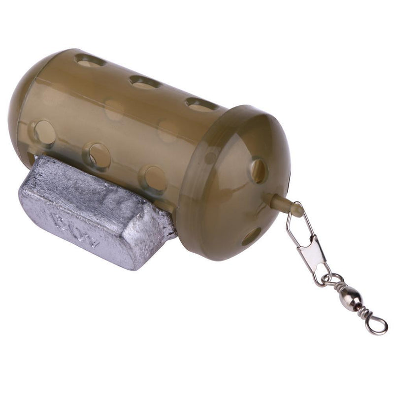 Carp Fishing Feeder Bait Cage Lure Pit Device w/ Lead Pellet Tackle (40g)