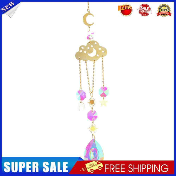 #A 1/5pcs Crystal Wind Chime Light Catcher Chaser Windbell Ornament Garden Decor