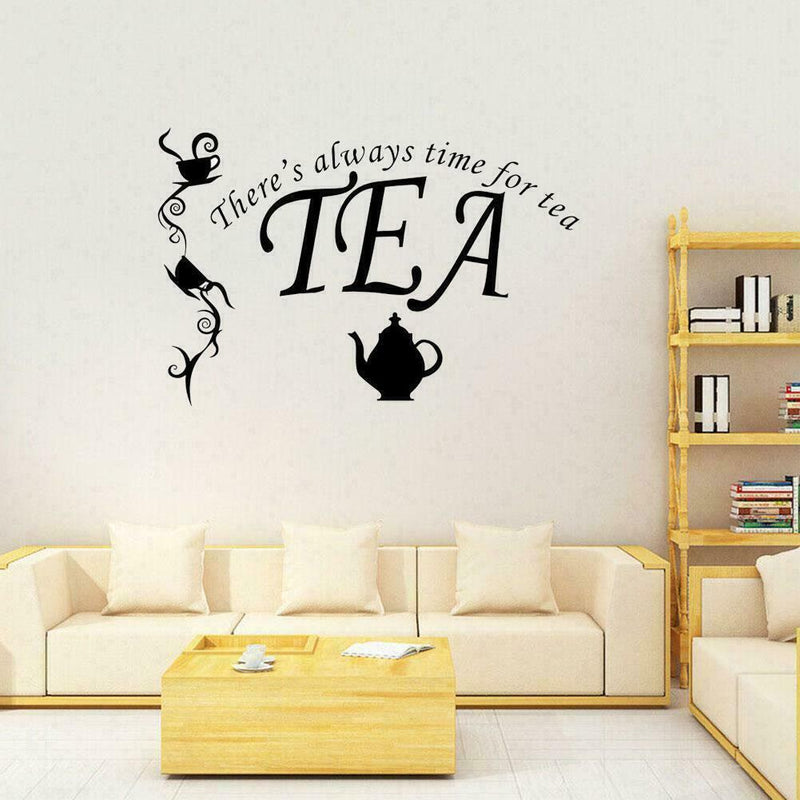 Coffee Wall Stickers Kitchen Vinyl Decals English Decor PVC Stickers DIY P4E9