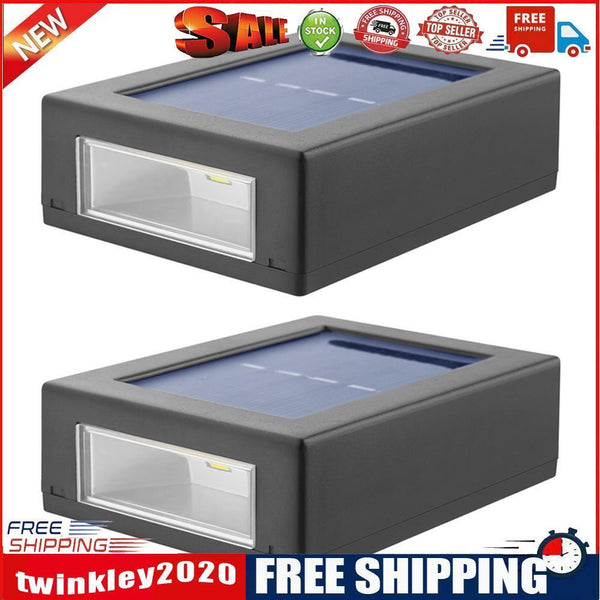 2pcs LED Solar Light Smart Light-Control Colorful Wall Lamp Garden Decor