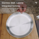 Camping Plate Stainless Steel Tableware Food Container Picnic Dish (20cm) Newly