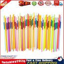100pcs Disposable Safe Plastic Color Straw with Extendable Elbow Design Newly
