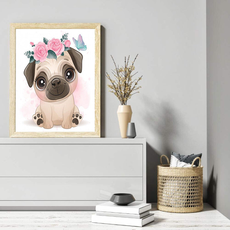 Dog 40x50cm Oil Paint By Numbers Picture DIY Painting M511)