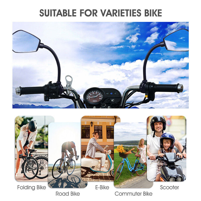 MTB Bicycle Rearview Mirror Adjustable Motorcycle Handlebar Rear View Reflector