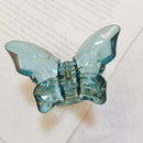 Butterfly Hair Claws Clip Women Korean Transparent Hairpin (Dark Blue) Newly