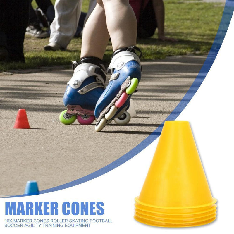 10pcs/set Marker Cones Roller Skating Football Soccer Agility Training Equi