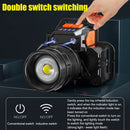 LED Headlamp Power Bank Smart Wave Induction 300lm 3 Modes Outdoor Safety Torch