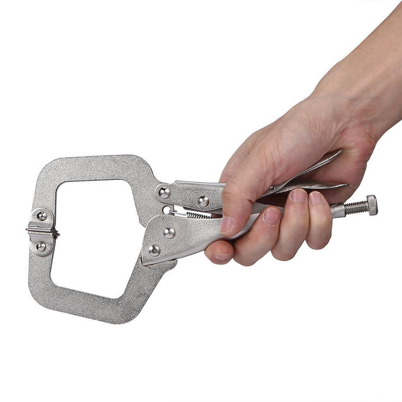 Multi-functional Carbon Steel Flat Locking Grip Vise Pliers C Clamp (9in) Newly
