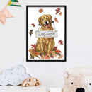 Welcome Dog DIY Cross Stitch Kit 14CT Stamped Embroidery Home Decor (D237)