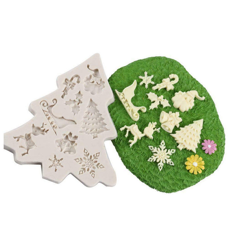 Silicone Fondant Mold Christmas Tree Cake Chocolate Mould g Baking E2N0