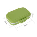 3 Grids Portable Pill Box Medicine Jewelry Storage Case Container(Green)