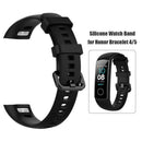Silicone Adjustable Watchband Bracelet Strap w/Buckle for Huawei Honor Band 5 4