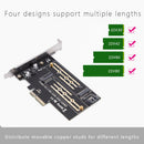 SOBW M.2 NVME to PCIe Adapter M+B Button SSD to PCI-E 3.0 X4 SATA Expansion