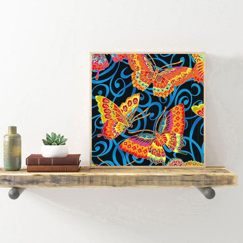 5D DIY Full Round Drill Diamond Painting Colorful Butterfly Rhinestone Art