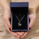 Stars Moon Charm Necklace Snowflake Clavicle Charm Snowflake Necklace Pendant