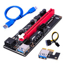 Computer USB 3.0 PCI-E 1 to 4 Riser+4xPCI-E 16X Extender+4xPCI-E 1X Adapter Kit