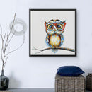5D DIY Full Drill Diamond Painting Glasses Owl Cross Stitch Embroidery Kit Cr