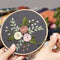 Embroidery Cross Stitch Kit Plant Flower Embroidery Set Needlework Tools