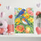 Frameless Bird Flower Oil Paint By Numbers Kit DIY Acrylic Handmade Handicraft