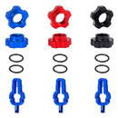 VXM 2pcs/Set MTB Bike Schrader Presta Valve Wheel Converter Nut Rim (Red)