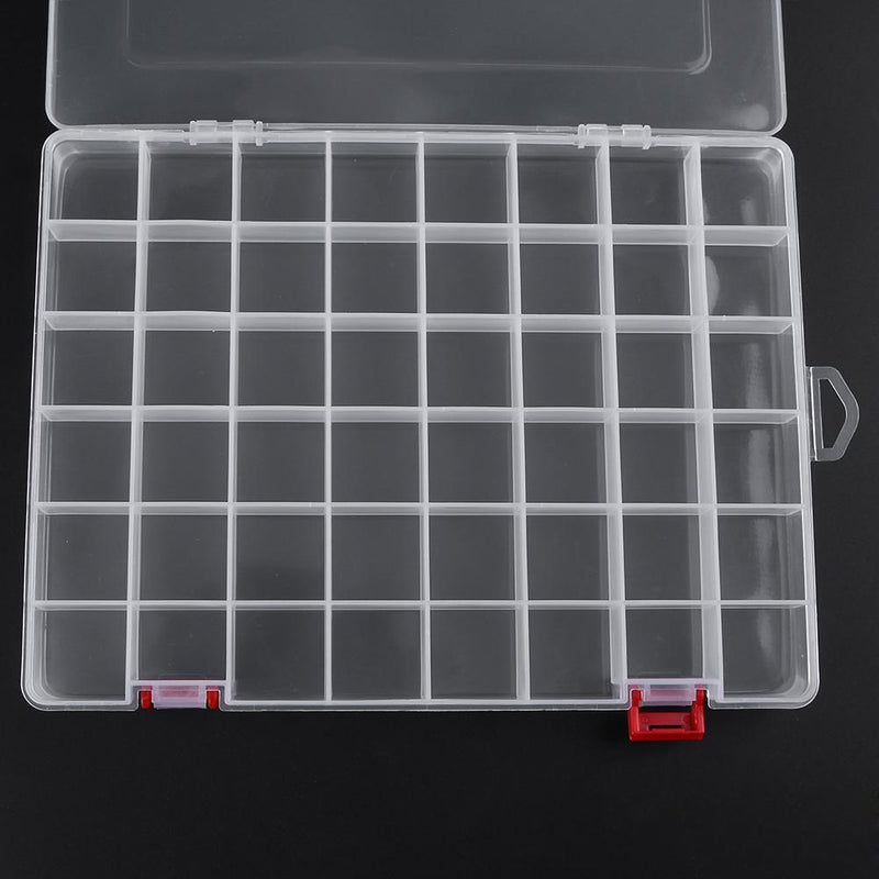 48x Transparent PP Plastic Fishing Bait Storage Container Box
