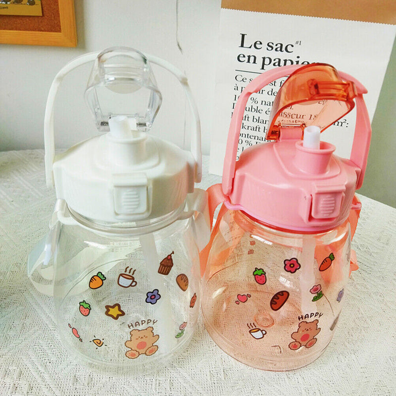 1300ml Water Bottle Summer Big Belly Water Jug Sports Bottle for Female Gir