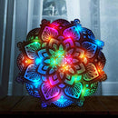 Mandala Yoga Room LED Night Light Elegant Mandala Hanging Lamp Acrylic Ornament`