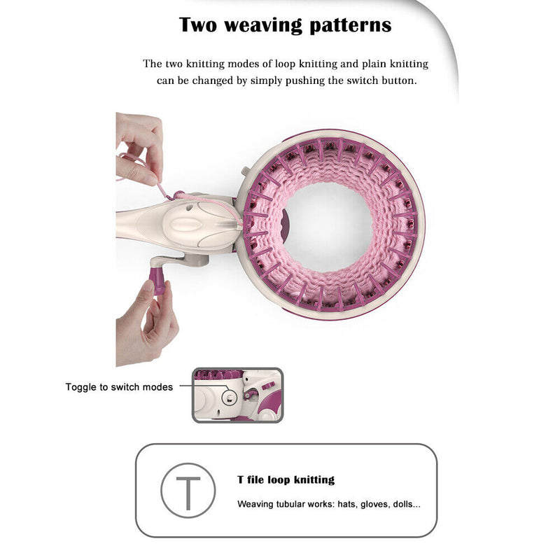Kids DIY Plastic Hand-knitted Machine Sweater Hat Scarf Socks Sewing Tool Newly