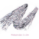 2M Metallic Foil Curtain Wedding Backdrop Birthday Decor (Multicolor)