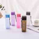 Water Bottle Square Fruit Tea Drink Transparent Sport non-toxic Tasteless Y1L8
