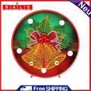 DIY LED Special Shaped Diamond Painting Christmas Bell Room Ornament Needlework