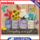 11CT Printed Full Embroidery Flower Butterfly Needlework DIY Cotton Craft Decor