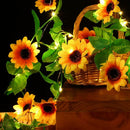 Lights Outdoor Wall Fence Lamp Garden Decoration Solar Powered Sunflower Lights