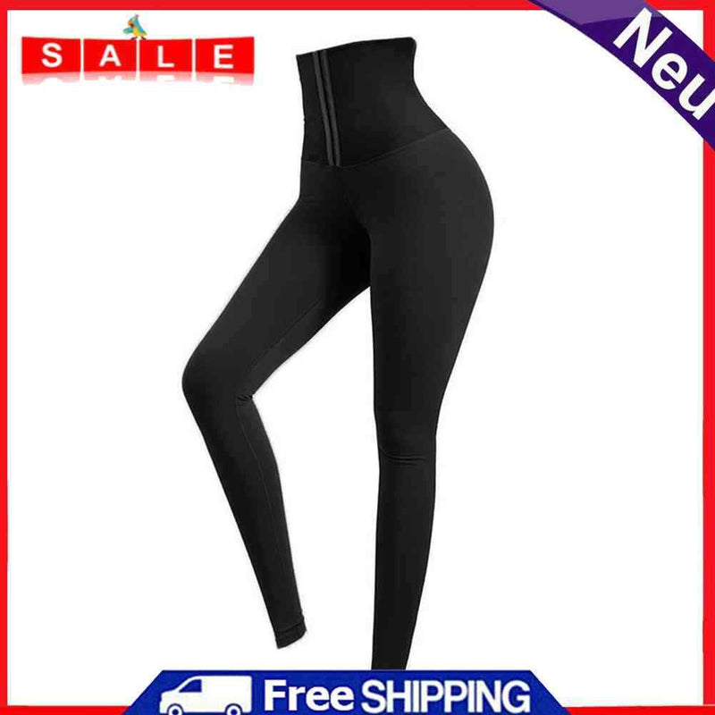 Double-Breasted Elastic Yoga Padded Leggings for Lady Gym Home Fitness Exercise