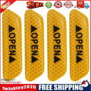 4pcs Car OPEN Reflective Tapes Warning Mark Open Car Door Stickers (Orange)