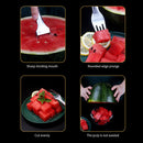 Multifunctional Melon Cutting Fork Stainless Steel Fruit Cutter Kitchen Supply