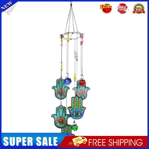 Printed Iron Fengshui Memorial Wind Chimes Rainbow Maker Garden Decor (HD)