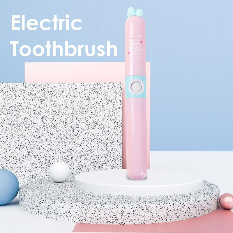 Children Portable Waterproof IPX7 Ultrasonic Electric Toothbrush (Pink)