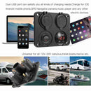 12V 4 in 1 Panel Dual USB Socket Charger LED Voltmeter Power Outlet for Car Boa: