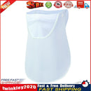 Ice Silk Hanging Ear Face Neck Scarf UV Protection Gaiter Bandana (Blue) Newly