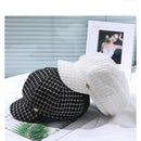 Fashion Women Grid Plaid Bonnet Cap Autumn Winter Beret Hat Warm