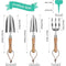 18Pcs Garden Tool Set with Steel Trowel and Hand Rake 15X Plant Lables K5E3