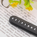 Key Chain Pendant Key Ring with Phone Number Keychain DIY Car Anti-lost