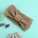 Fashion Baby Knit Crochet Bow Headband Warm Headband Child Headwear(Khaki)
