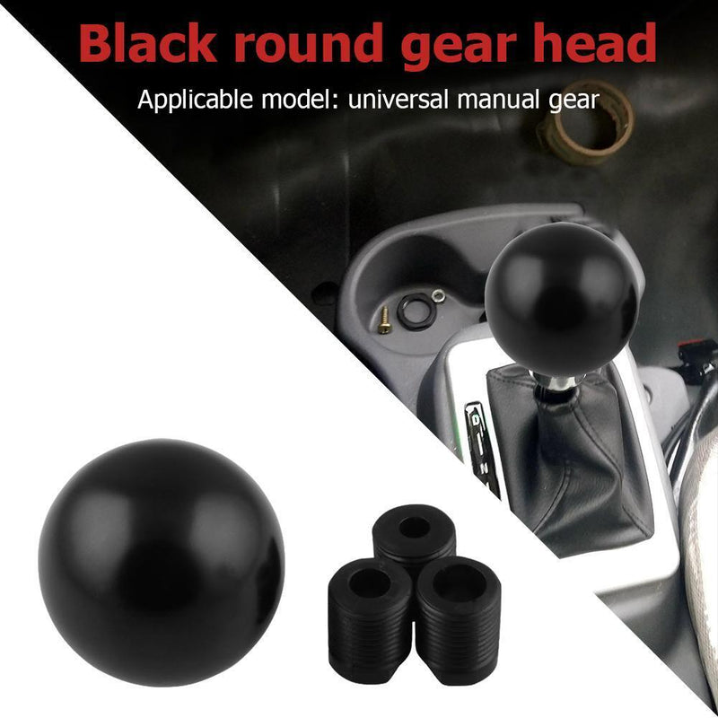 Round Ball Car Gear Knob Manual Transmission Shifter Lever Knob Solid Black
