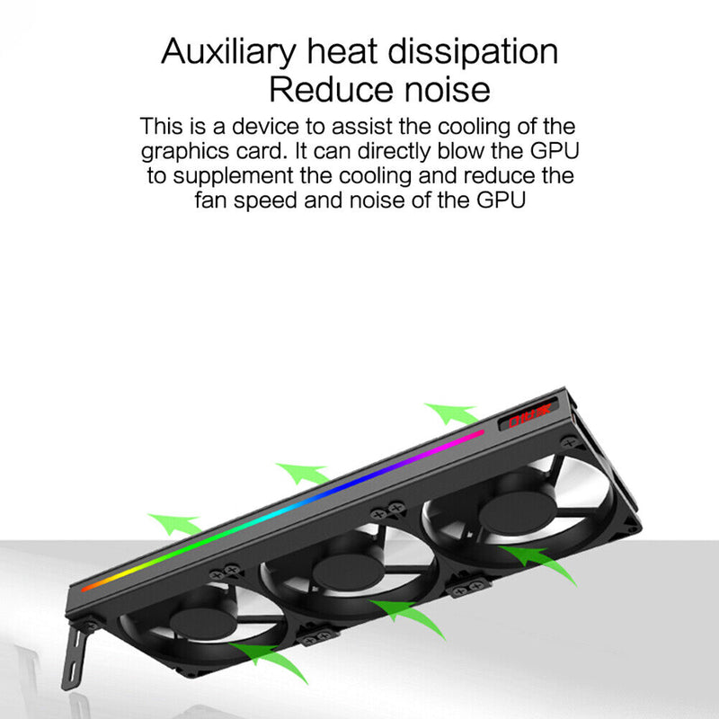 ARGB 5V 3Pin Cooling Fan for Computer Desktop Laptop PC Case Heat Sink Radiator
