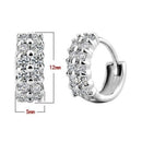 Zircon Ear Buckle Diamond Earrings Ear Piercing Double Rows Zircon Ear Stud