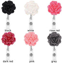 Card Stationery Retractable Clip Key Ring Badges Holder Badge Reel Rose Shape