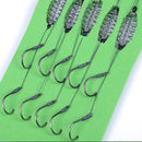 5pcs Carp Fishing Double Hook Bait Feeder Fishing Tackle Barbed Fishing Tools